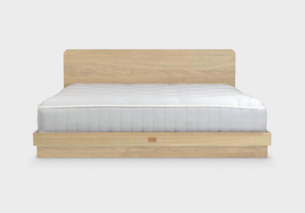 Solid oak wood bed frame Vira by Kaissu