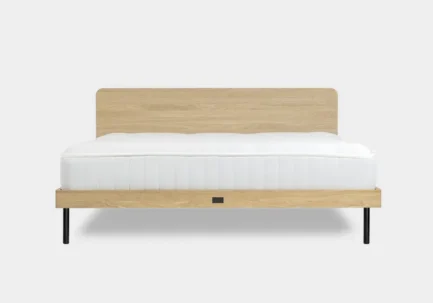 Bed Ehe Natur with Light oil finish and straight metal legs