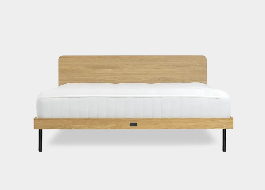 Bed Ehe Natur with Straight metal legs