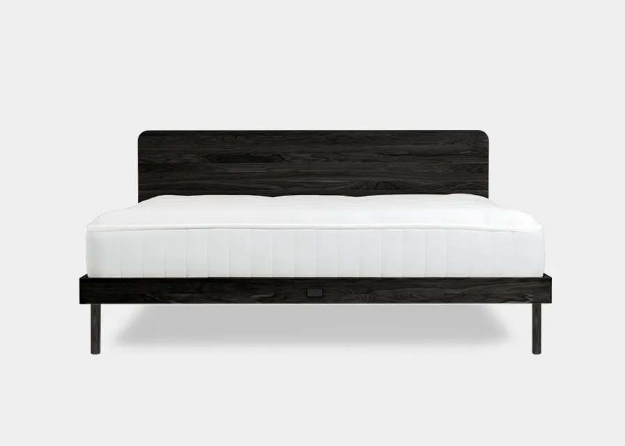 Bed Ehe Natur Black with Oak legs